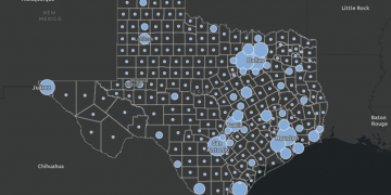 (10월 11일 현재) 텍사스 카운티별 코로나 현황