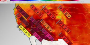미 전역, 이상 기상현상으로 몸살 … “남서부 폭염, 남동부 폭풍우, 중서부는 뇌우”