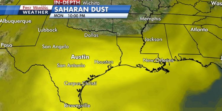 사하라 사막먼지, 텍사스 뒤덮는다 … “12일(월) 밤부터 사흘간 지속”