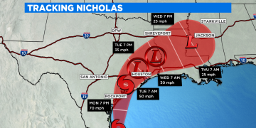 열대성 폭풍 ‘니콜라스’ 북상 … “텍사스 남부 해안가 비상”