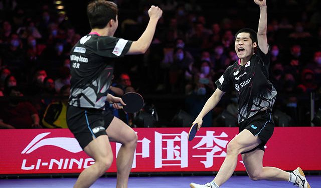 휴스턴 세계탁구선수권,  남자 복식 첫 결승 진출