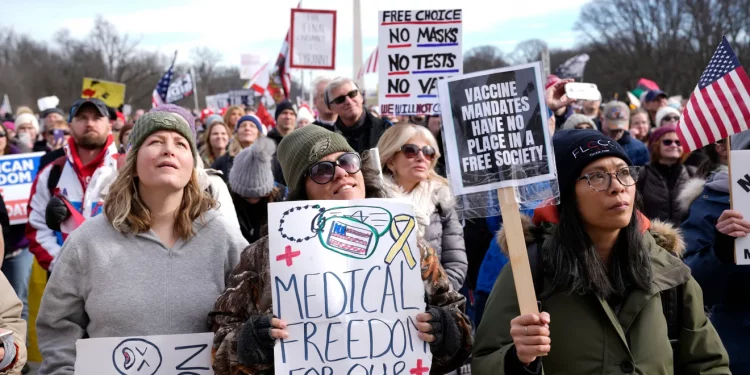 워싱턴 D.C에서 ‘백신의무화 반대’ 시위