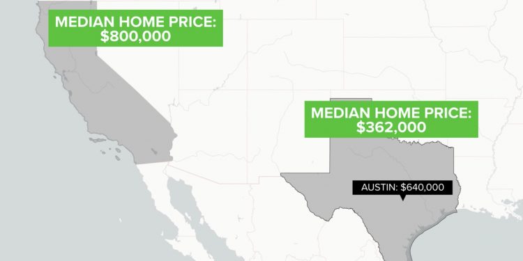텍사스 신규 유입인구 20%가 캘리포니아에서 왔다 … “직장 및 주택가격 때문”