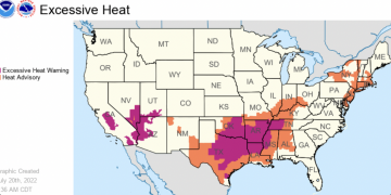 텍사스와 오클라호마 일부지역 115도(섭씨 46도) 관측