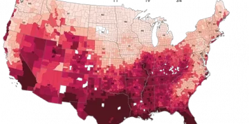 텍사스 포함 미 남부, 30년 뒤 한여름 체감온도 125도 될 것