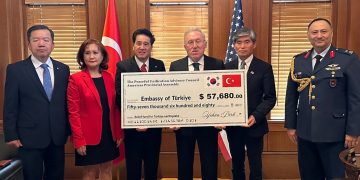 민주평통 미주협의회, 주미 튀르키예 대사관에 5만 8천여달러 성금