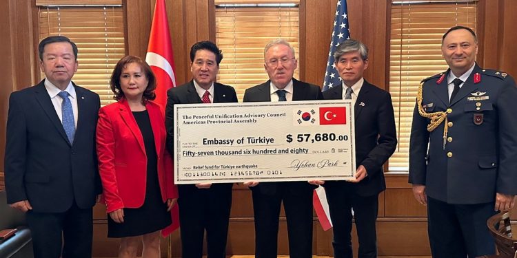 민주평통 미주협의회, 주미 튀르키예 대사관에 5만 8천여달러 성금