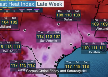 텍사스, 15일(목)부터 한주간 극한 폭염 … 최고 109도