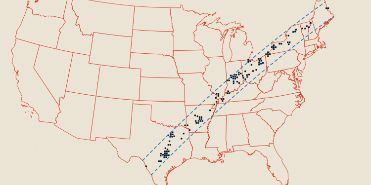 4월 8일 토탈 이클립스(개기일식), 텍사스 관통