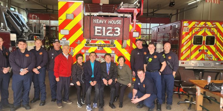 민주평통 달라스협의회, 코펠시 법집행기관에 점심식사 대접