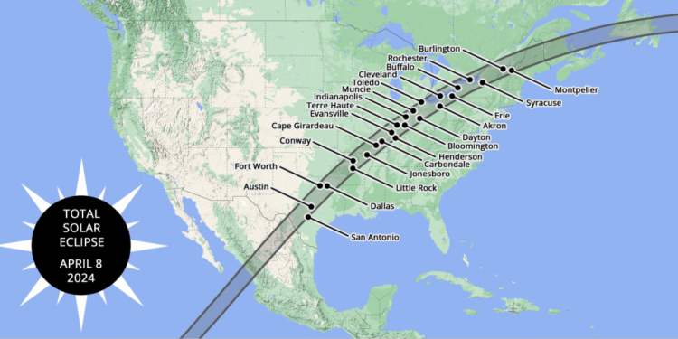 텍사스, 오는 8일 개기일식 …  “22분동안”