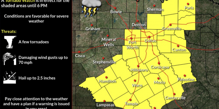 텍사스, 우박 및 토네이도 주의보 … “국지적 기상악화, 피해 주의해야”
