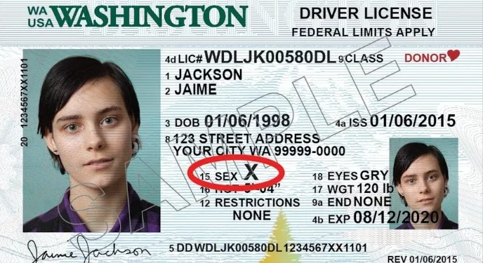 텍사스, 트랜스젠더의 운전면허증 성별변경 금지