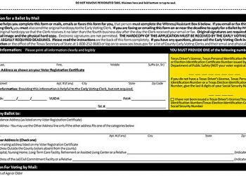 11월 대선, 텍사스에서 우편투표하는 방법은?